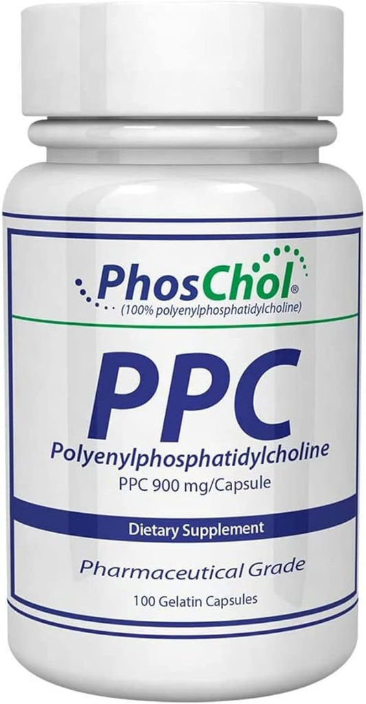 PhosChol PPC Polyenyl PhosphatidylCholine Choline Supplement 900mg 100 Gelatin Capsules