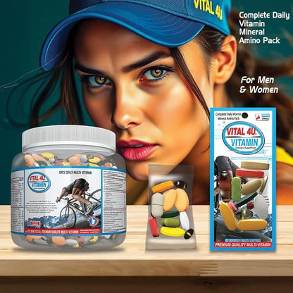 VITAL 4U® Vitamin - Premium Multivitamin for Men and Women | Supports Immune System, Energy, Heart Health, and Body Functions Plus Sports Nutrition with Joint Support - 30 Servings