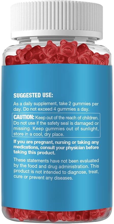 Ashwagandha Gummies for Women & Men - Stress Relief, Immune Support & Increased Energy - Ashwagandha Supplements for Men & Women - Natural Strawberry Flavor (60 Count)