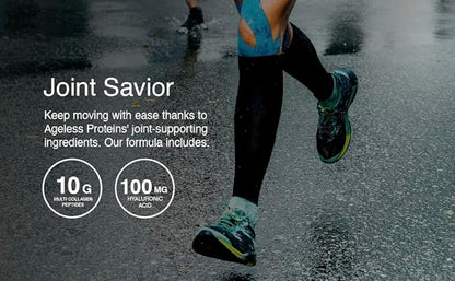 Chocolate Whey Protein Powder and Collagen Peptides for those over 40. Supports muscle building and joint health with 24g protein, creatine, HMB, and vitamins (30 Servings, Chocolate)