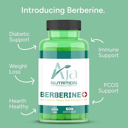 Berberine + with Banaba Leaf and Bitter Melon, Multivitamin, Comprehensive Support, Antioxidant Rich (60 Servings)