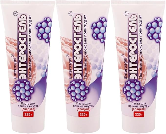 Sweet Enterosgel Set of 3 Toxin Binding Gel for Cleansing The Gut 225G Pack of 3