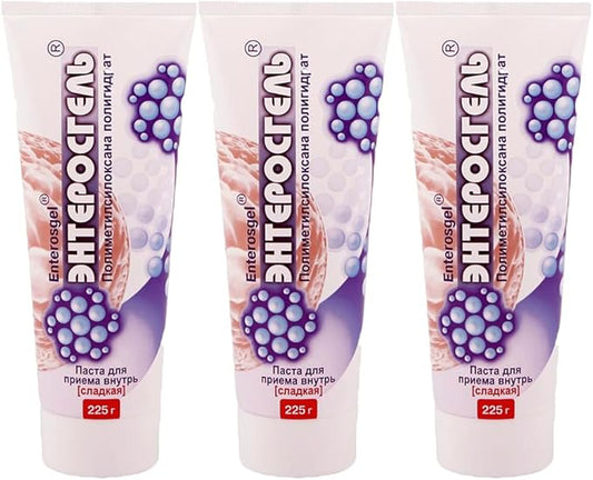 Sweet Enterosgel Set of 3 Toxin Binding Gel for Cleansing The Gut 225G Pack of 3