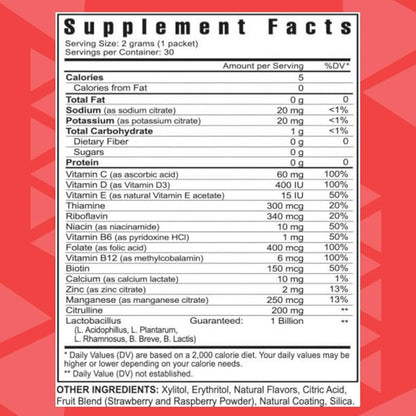 Youngevity Kidsprinklz Watermelon Mist Multi-vitamin Powder - Kids Multivitamin & Toddler Multivitamin - Vitamins, Minerals, & Probiotics - 30 Servings