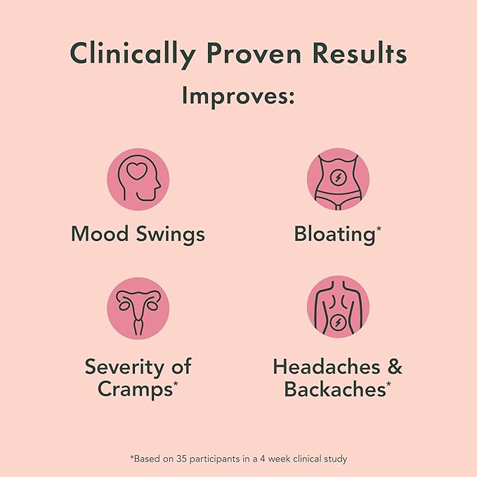 Rael PMS Supplement - Hormone Balance for Women, PMS Relief, Menstrual Cramps, Period Bloating, Mood Swings Treatment with Turmeric, Ginger, Magnesium, No NSAIDs, Vegan (28 Capsules)