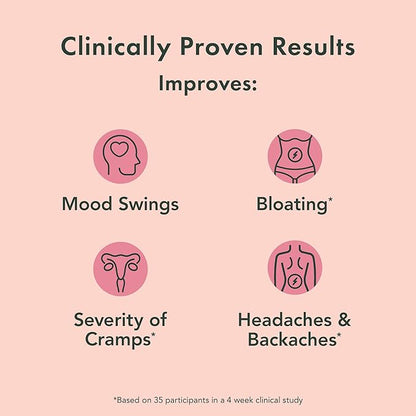 Rael PMS Supplement - Hormone Balance for Women, PMS Relief, Menstrual Cramps, Period Bloating, Mood Swings Treatment with Turmeric, Ginger, Magnesium, No NSAIDs, Vegan (28 Capsules)