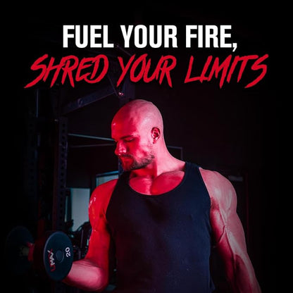 Jacked Factory Nitrosurge Shred Max Preworkout - High-Performance Thermogenic Pre Workout Powder for Men and Women with L Citrulline, Acetyl L Carnitine, Organic Caffeine - 40 Servings, Cherry Bomb