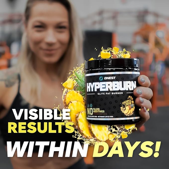 ONEST Hyperburn Fat Burner Powder – 153g (30 Servings) Appetite Suppressant Weight Loss Supplement, Metabolism Booster & Sports Nutrition Powder for Men and Women