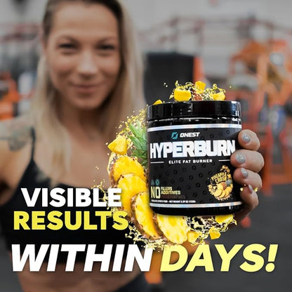 ONEST Hyperburn Fat Burner Powder – 153g (30 Servings) Appetite Suppressant Weight Loss Supplement, Metabolism Booster & Sports Nutrition Powder for Men and Women