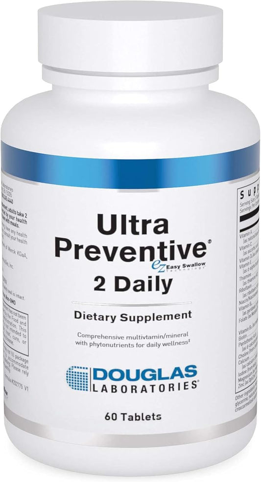 Douglas Laboratories Ultra Preventive 2 Daily | Multivitamin and Mineral Supplement to Support Energy Production, Immune Function, and Overall Health* | 60 Tablets