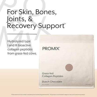 Promix Collagen Peptides, Chocolate, 2.5lb Bulk - Hydrolyzed Collagen Protein Promotes Healthy Skin, Bones, Joints & Recovery Support - Add to Shakes, Smoothies, Beverages & Baking recipes