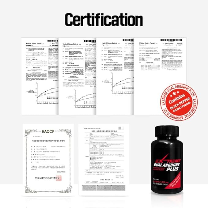 EXTREME Dual ARGININE Plus with Vitamin B Complex - Boost up Energy & Vitality for Men's Sports Performance (1,000mg x 120 Tablets, 2 Months Supply)