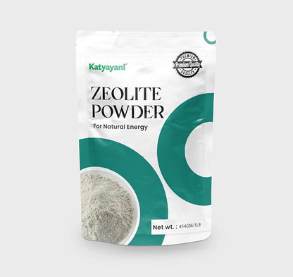 Katyayani Zeolite Powder 454gm (1lb)| Ultra FINE Less | Clinoptilolite 95% | Natural Mineral Dust| Zeolite Powder Supplement