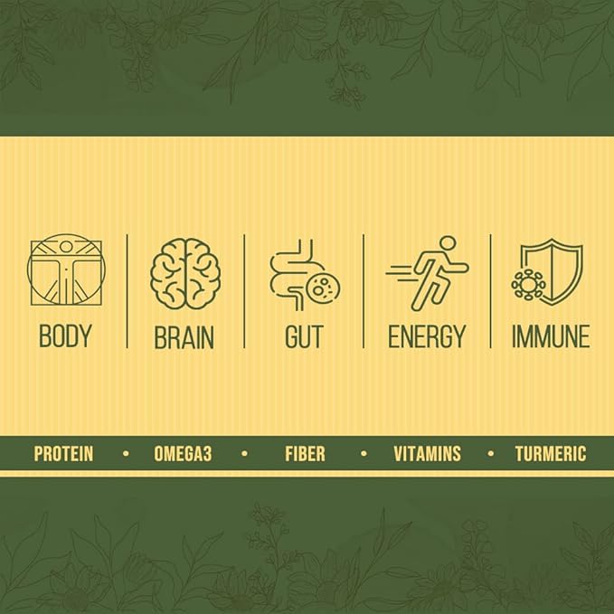 Plant Based Vegan Protein Unflavored- USDA Organic with Vitamins, Fiber, Omega 3, Turmeric, Kids Nutrition, Non-GMO, Dairy Free, Allergen Free, Sugar & Gluten Free