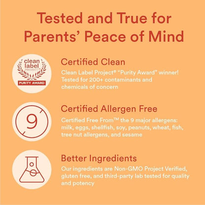 SmartyPants Organic Kids Multivitamin Gummies: Probiotics, Omega 3 (ALA), Vitamin D3, C, Vitamin B12, B6, Vitamin A, K & Zinc for Immune Support, Three Fruit Flavors, 120 Count (30 Day Supply)