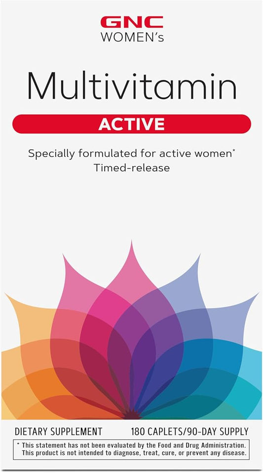 GNC Women's Active Multivitamin | Energy Production, Bone Health, and Overall Wellness | 180 Count