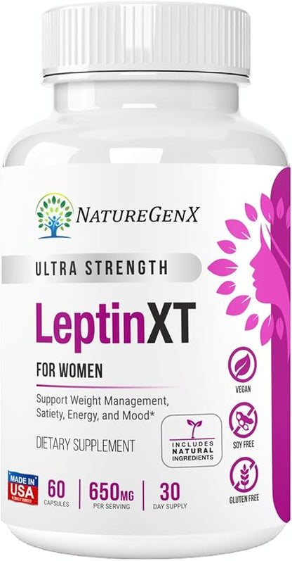 LeptinXT - Leptin Supplements for Weight Loss for Women, Healthy Fat Burner Pills, Advanced Strength Fat Burners for Women Weight Loss, Ideal Womens Fat Burner & Diet Pills, 60 Ct.