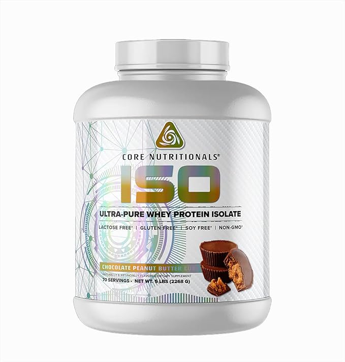 Core Nutritionals ISO, 100% Micro Filtered, Zero Artificial Fillers, 25g Whey Protein Isolate, 80 Servings (Chocolate Peanut Butter Cup)