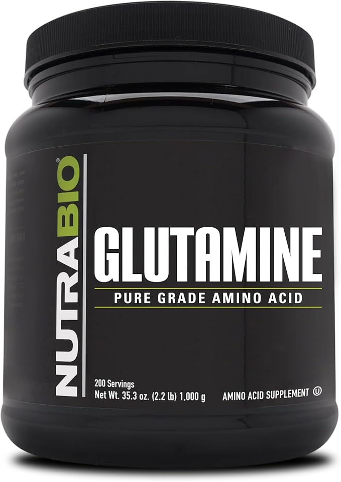 NutraBio Pure L-Glutamine Powder - L-Glutamine Supplement- Amino Acid - Pure Grade: Absolutely no Additives, Fillers or Excipients! - Muscle Recovery Supplement - (1000 Grams)