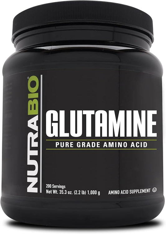 NutraBio Pure L-Glutamine Powder - L-Glutamine Supplement- Amino Acid - Pure Grade: Absolutely no Additives, Fillers or Excipients! - Muscle Recovery Supplement - (1000 Grams)