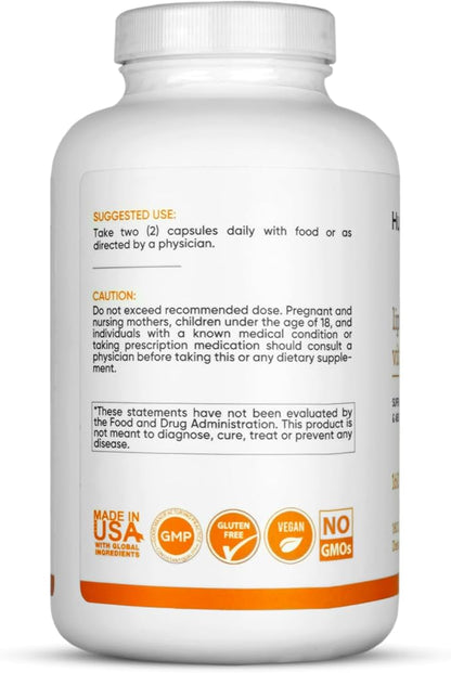 Liposomal Vitamin C 1600mg, High Absorption Vitamin C for Immune Support, Fat Soluble VIT C Antioxidant Supplement for Collagen Synthesis, Joint Support & Skin Appearance, 180 Vegan Capsules