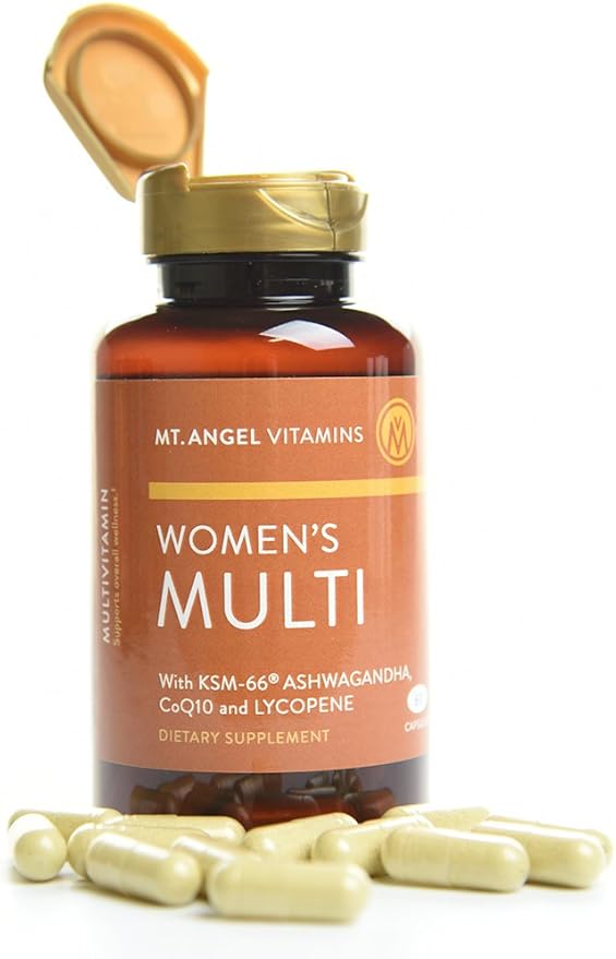 Mt. Angel Vitamins - Daily Womens Multivitamin - Adult Formula with Iron, Calcium, KSM-66 Ashwaganda, and a Potent Proprietary Herbal Blend of The Best Womens Vitamins - 60 Count Capsules