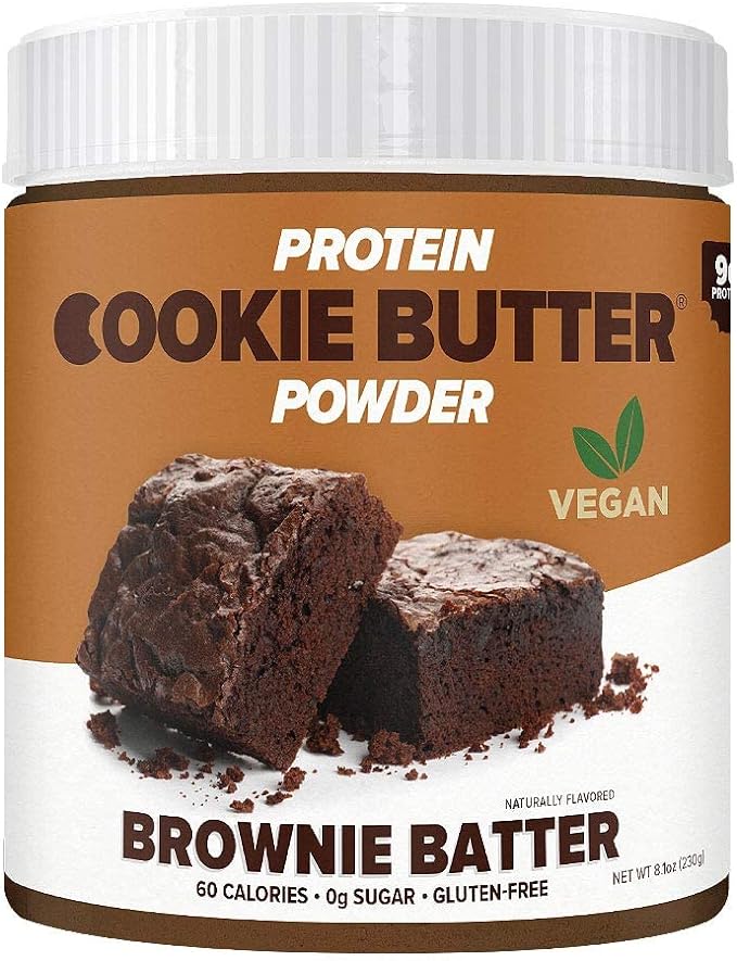 Flexible Dieting Lifestyle Vegan Protein Cookie Butter Powder - Brownie Batter | Dairy-Free, Keto-Friendly, Low Carb, Sugar-Free, Gluten-Free | Easy to Mix, Bake and Spread | 8.1oz