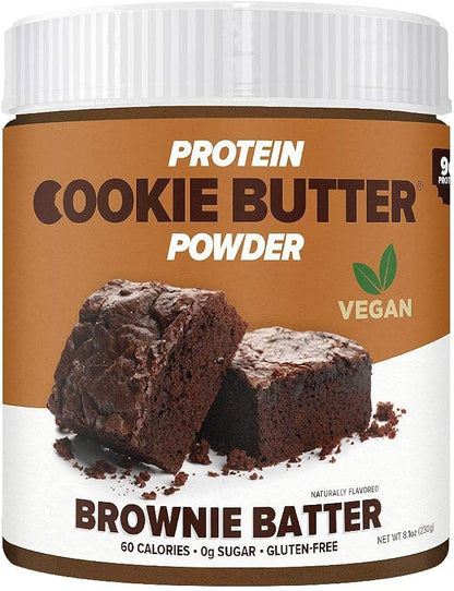 Flexible Dieting Lifestyle Vegan Protein Cookie Butter Powder - Brownie Batter | Dairy-Free, Keto-Friendly, Low Carb, Sugar-Free, Gluten-Free | Easy to Mix, Bake and Spread | 8.1oz