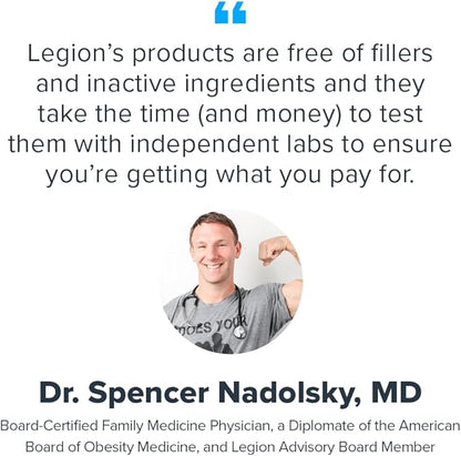 Legion Recharge Post Workout Supplement - All Natural Muscle Builder & Recovery Drink With Micronized Creatine Monohydrate. Naturally Sweetened & Flavored, Safe & Healthy. (Blue Raspberry, 60 Serving)