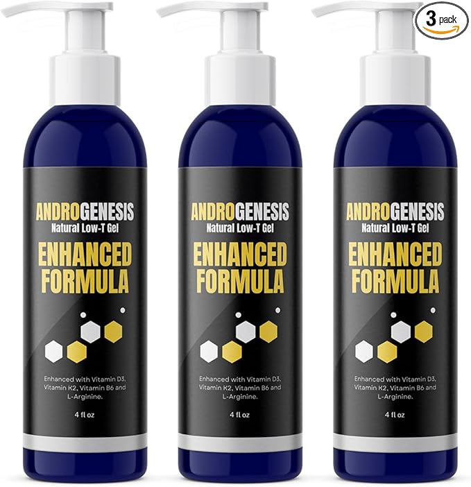 Enhanced Formula – Low T Support Gel – T Booster for Men – Muscle Recovery, Energy Booster, Healthy Aging – Now with Vitamins D3, K2, B6 and L-Arginine