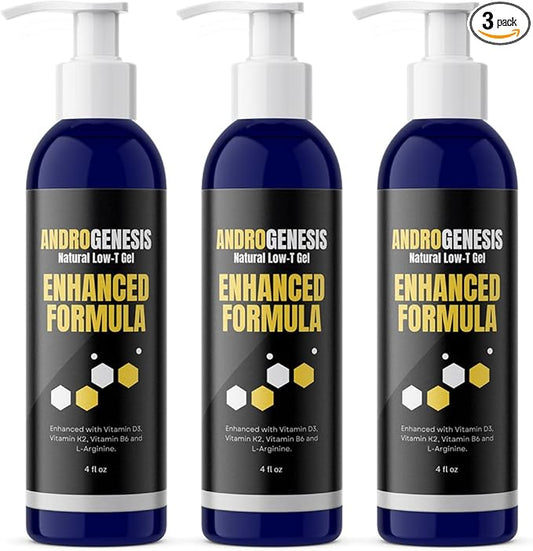 Enhanced Formula – Low T Support Gel – T Booster for Men – Muscle Recovery, Energy Booster, Healthy Aging – Now with Vitamins D3, K2, B6 and L-Arginine