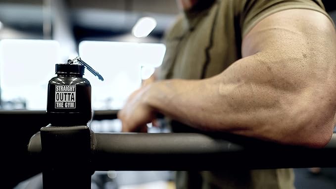 Protein Powder & Supplement Funnel Keychain, Portable To-Go Container for The Gym, Workouts, Fitness, & Travel - TSA Approved, Where There's A Will There's A Whey