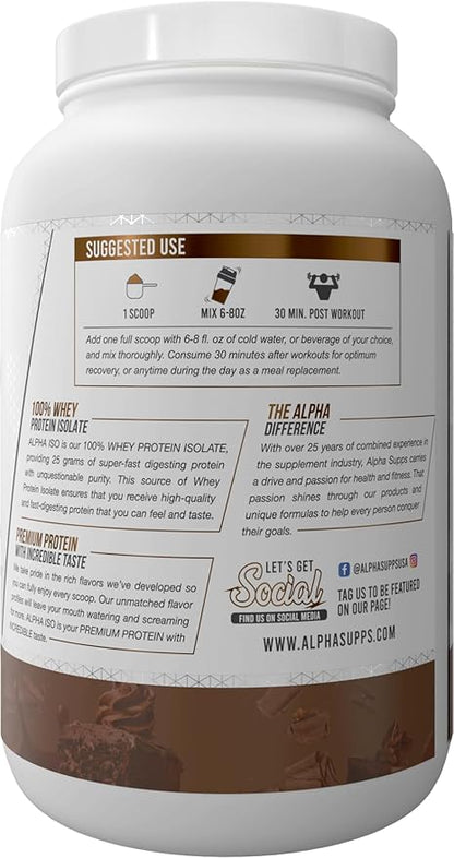 ISO, Low Carb 100% Whey Protein Isolate Powder, 25 Grams Per Serving, Helps Support Muscle Growth, Low Sugar and Gluten Free (Chocolate Cake, 2 lb)