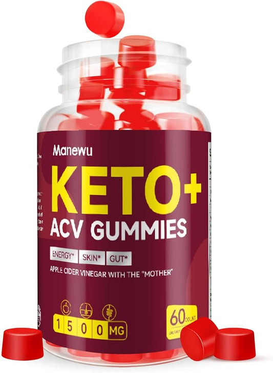 Keto ACV Gummies - 1500mg Keto Gummies Diet Supplement for Women & Men - Natural Apple Cider Vinegar with Mother - Gluten Free, Vegan, Non-GMO, Made in USA
