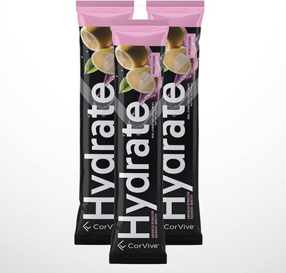 Hydrate Electrolyte Drink Mix | Pink Lemonade Flavor | NSF Certified | Electrolytes, Vitamin C, Magnesium, Zinc, Potassium | Used by Athletes & US Military | Boost Performance | 15 Packs