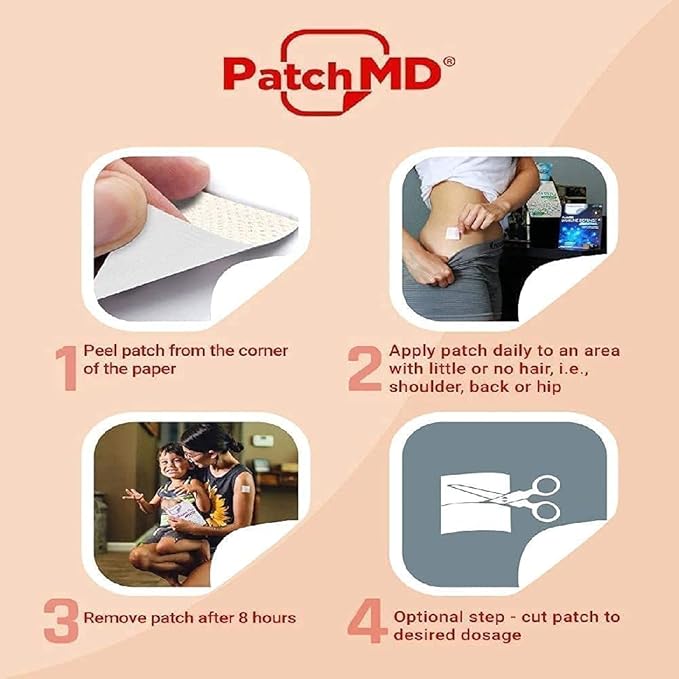 PatchMD Kids Multivitamin Omega-3 Topical Patches - 30 Days Supply
