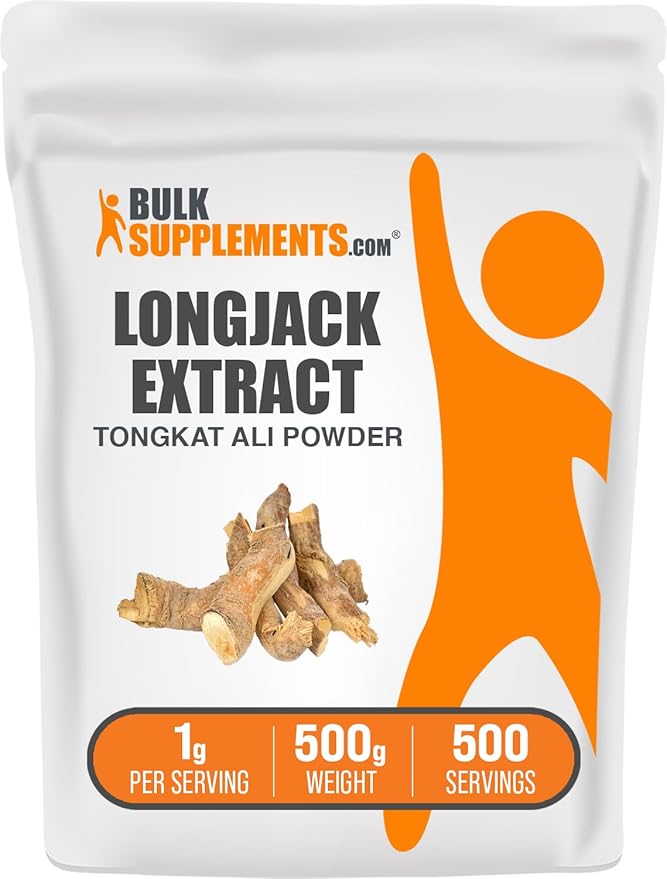 BulkSupplements.com Longjack Extract Powder - Tongkat Ali Extract, Longjack Tongkat Ali Powder - Tongkat Ali for Men & Women, Gluten Free - 1000mg per Serving, 500g (1.1 lbs) (Pack of 1)