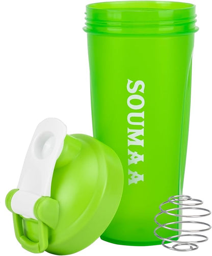 Protein Shaker Bottle 20 oz - BPA-Free, Durable, Leak-Proof with Locking Lid & Stainless Steel Mixing Ball for Smooth Blends - Ideal for Tennis Cycling Boxing Climbing Body Building