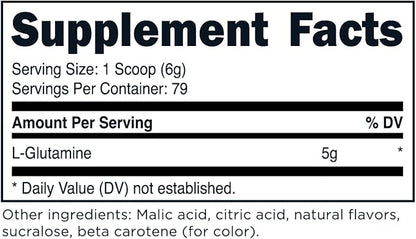 TransformHQ L-Glutamine Powder 500g (Tropical Whip) - Gluten Free, Non-GMO