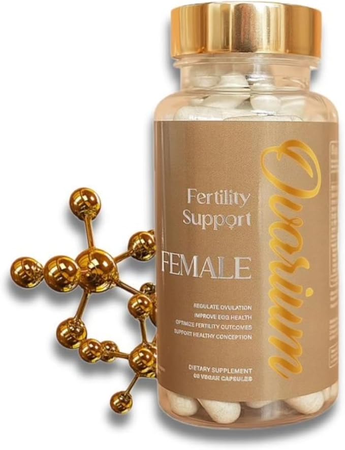 Ovarium® Fertility Support Supplement - Female Blend - Vegan Multivitamin w/Black Tea Extract, DHA, Omega-3, Chasteberry, & Folate - Supports Healthy Conception & Improves Egg Health (60 Capsules)