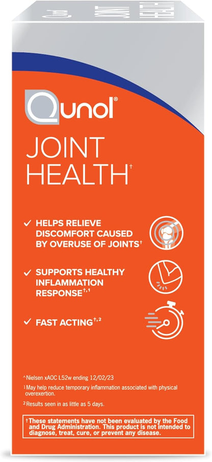 Qunol 5-in-1 Joint Support Supplement, Fast Acting, One Pill Dose, Support Healthy Inflammation Response & Discomfort Caused by Overuse of Joints, Alternative to Glucosamine Chondroitin MSM, 45 Count