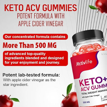 kivus Activlife Keto Gummies - Activlife Keto ACV Gummies (Single, 60 Gummies)