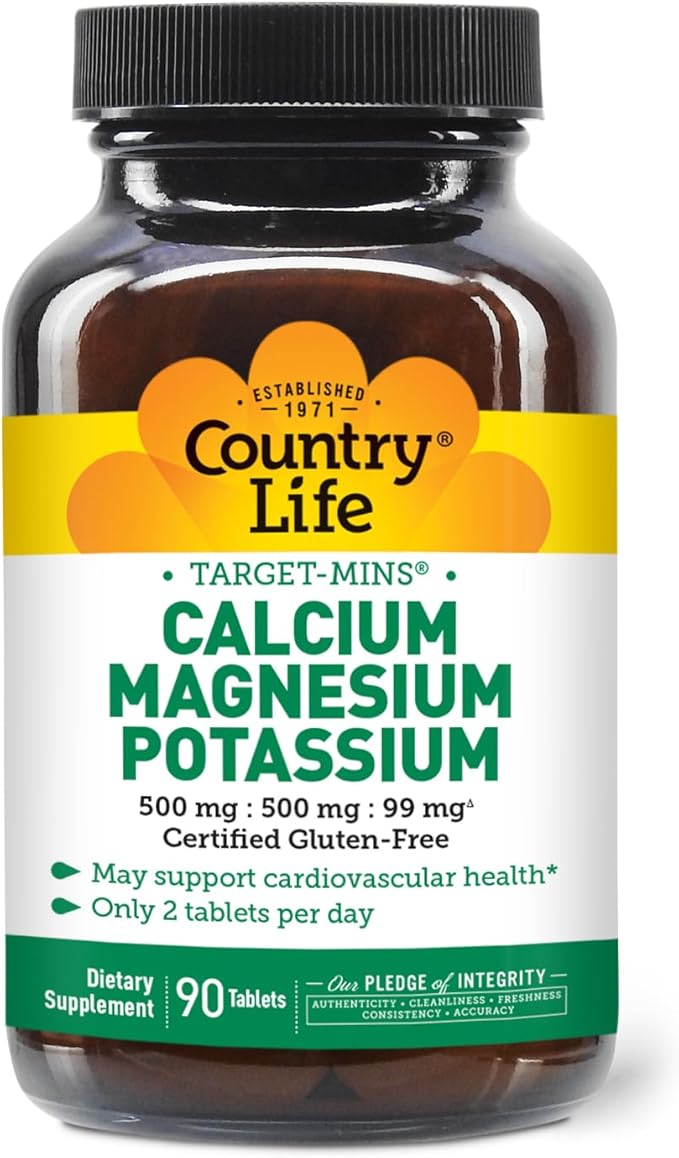 Country Life Calcium-Magnesium-Potassium - 90 Tablets