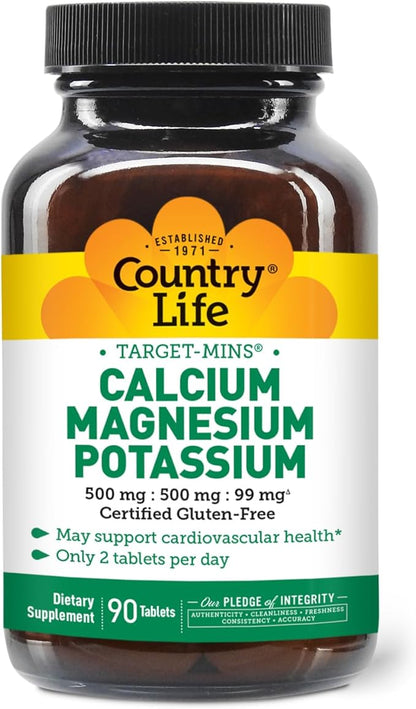 Country Life Calcium-Magnesium-Potassium - 90 Tablets