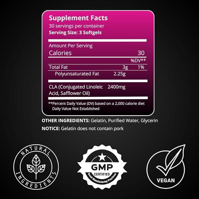 UNALTERED Slim Tighten Tone - CLA Supplement for Women - Supports Waistline, Healthy Metabolism, & Long-Term Weight Management - Natural, Caffeine-Free Diet Pills - 90 Softgels