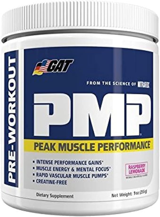 GAT SPORT PMP (Peak Muscle Performance), Pre-Workout, 30 Servings (Raspberry Lemonade)