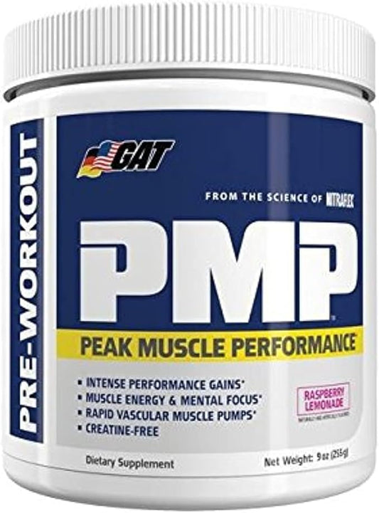 GAT SPORT PMP (Peak Muscle Performance), Pre-Workout, 30 Servings (Raspberry Lemonade)
