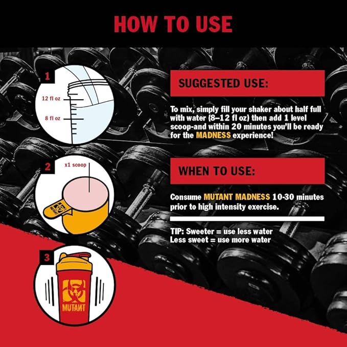 MUTANT MADNESS - Redefines the Pre-Workout Powder Experience and Takes it to a Whole New Extreme Level, Engineered Exclusively for High-Intensity Workouts (Sweet Iced Tea)