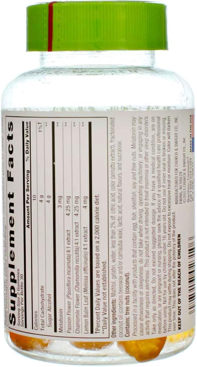Vitafusion Sleep Well Gummy Sleep Support, 3 mg of melatonin, 60 Count (Pack of 4) by Vitafusion