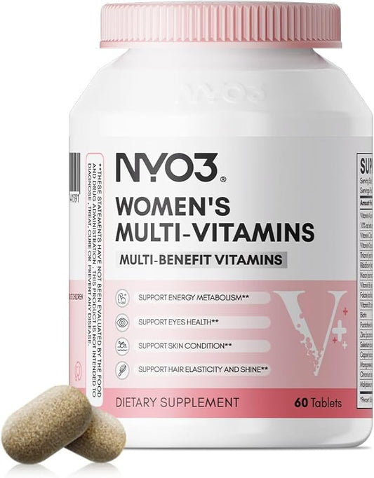 Multivitamin for Women with Zinc & Biotin Vitamins A,C,K,B2,B6,B12 & Multimineral | Daily Multivitamins Beauty & Energy | Gluten-Free, 60 Day Supply